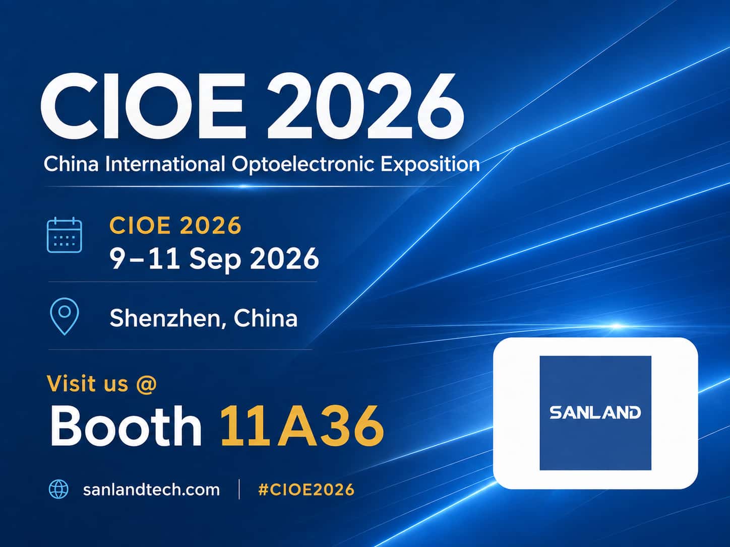 SANLAND präsentiert neue optische und HF-Lösungen auf der CIOE 2026